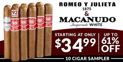 Romeo y Julieta 1875 x Macanudo Inspirado White