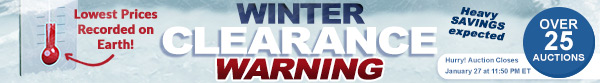 Winter Clearance Warning| Over 25 Auctions