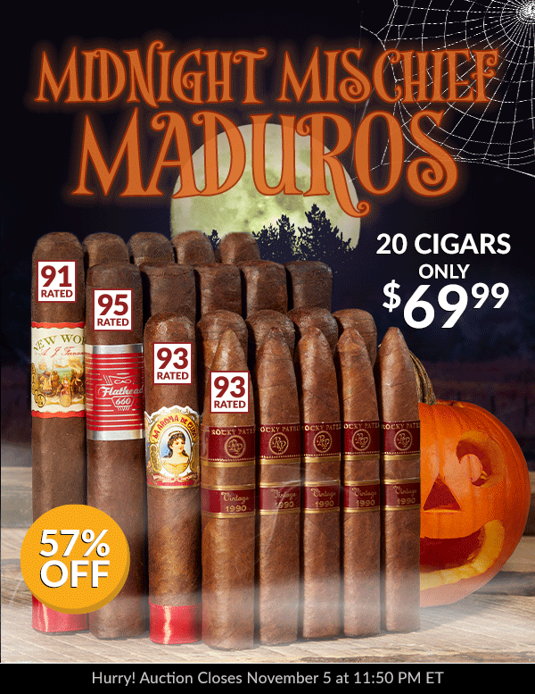 Midnight Mischief Maduros-20 Cigars Starting At $69.99