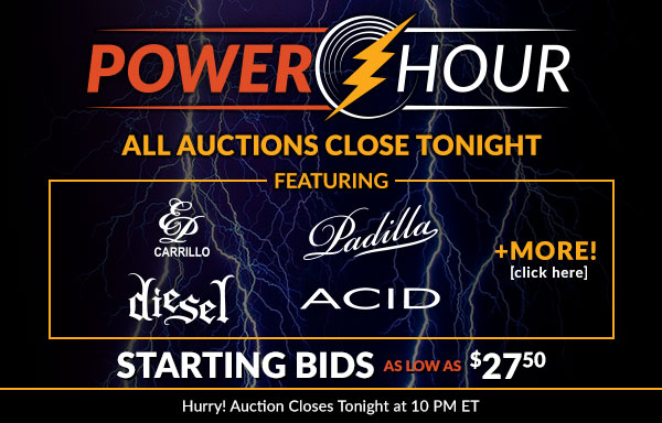 Power Hour: Starting bids as low as $27.50!