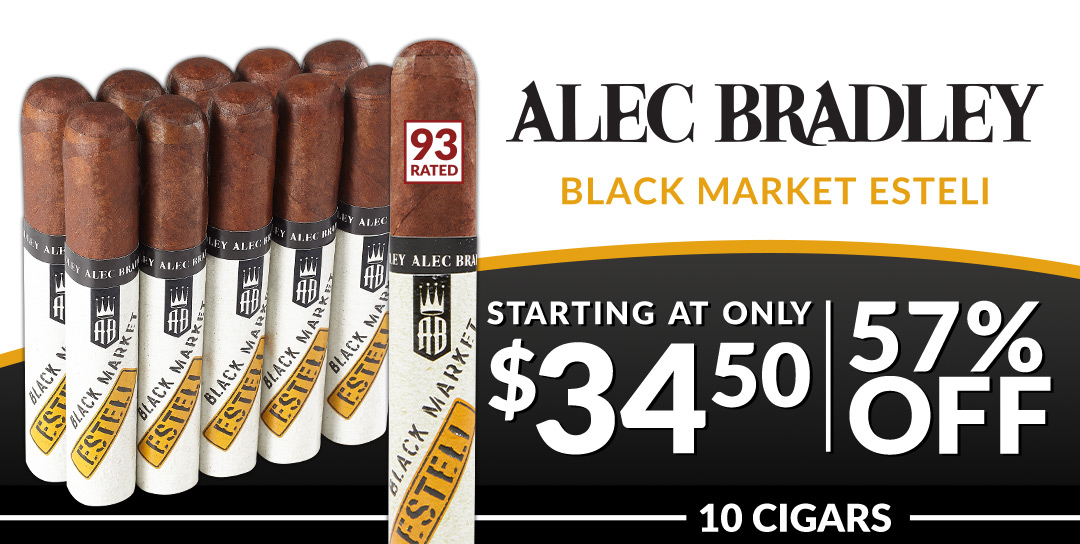 Black Market Bid on 93-rated Alec Bradley - 10 cigars starting at $34.50