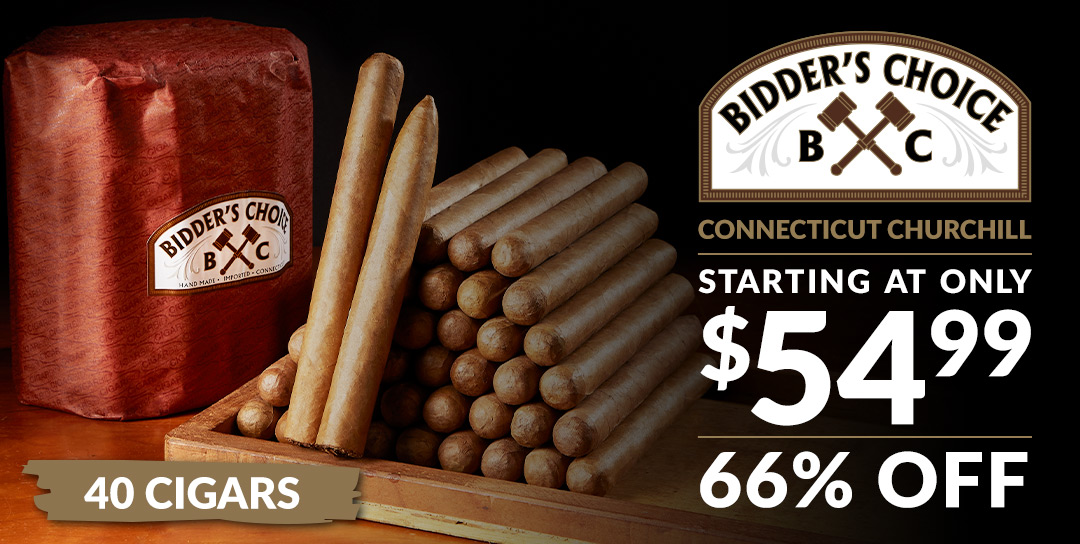 Bidder's Choice Connecticut Churchill - 10 Cigars Starting at $39.99