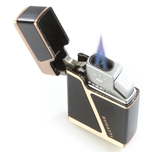 Bugatti B2002 Dual Torch Lighter Black/Copper CigarBid