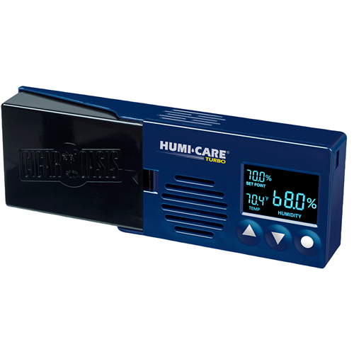 HUMI-CARE Blue Round Digital Hygrometer